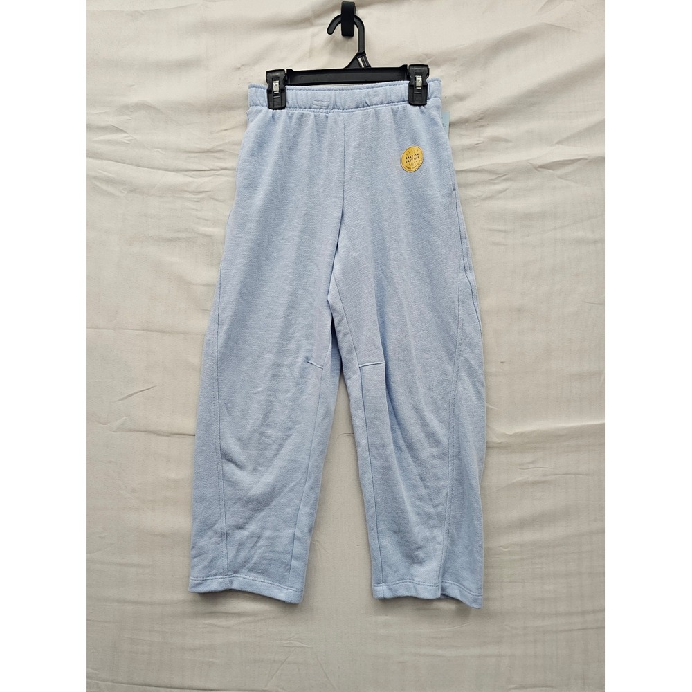 Cat & Jack Girls Adaptive Sweatpants Blue Cotton Blend Casual Size Medium 8